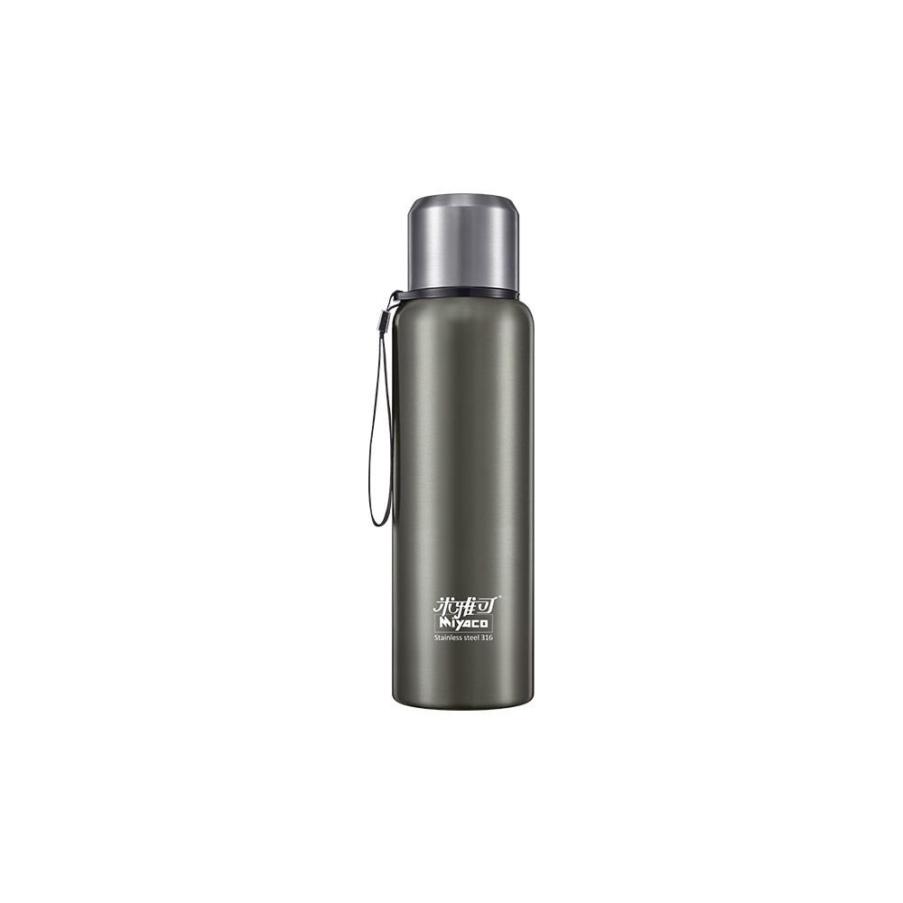 Miyaco 米雅可 Koruto316不銹鋼真空保溫瓶旋蓋保溫杯 鈦灰1200ml-Leidea樂德兒, , large