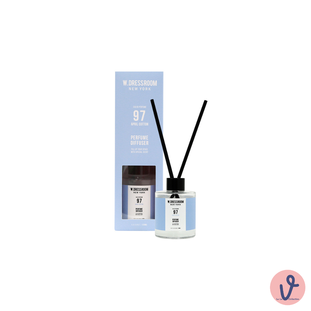 [LaLa V]韓國W.Dressroom 經典擴香瓶(附擴香棒) No.97 四月棉 120ml, , large