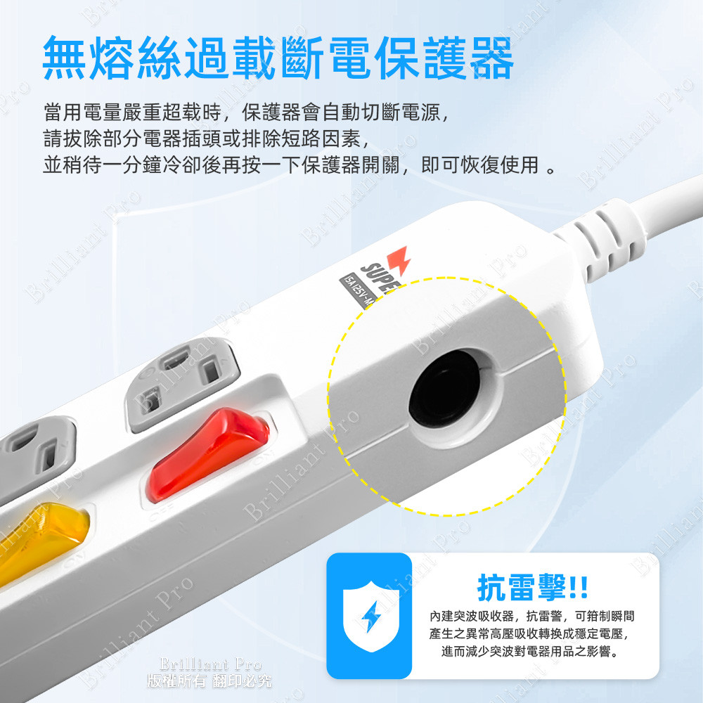 超電王3開3插 2.7米 9尺3P延長線 SNB333-9, , large