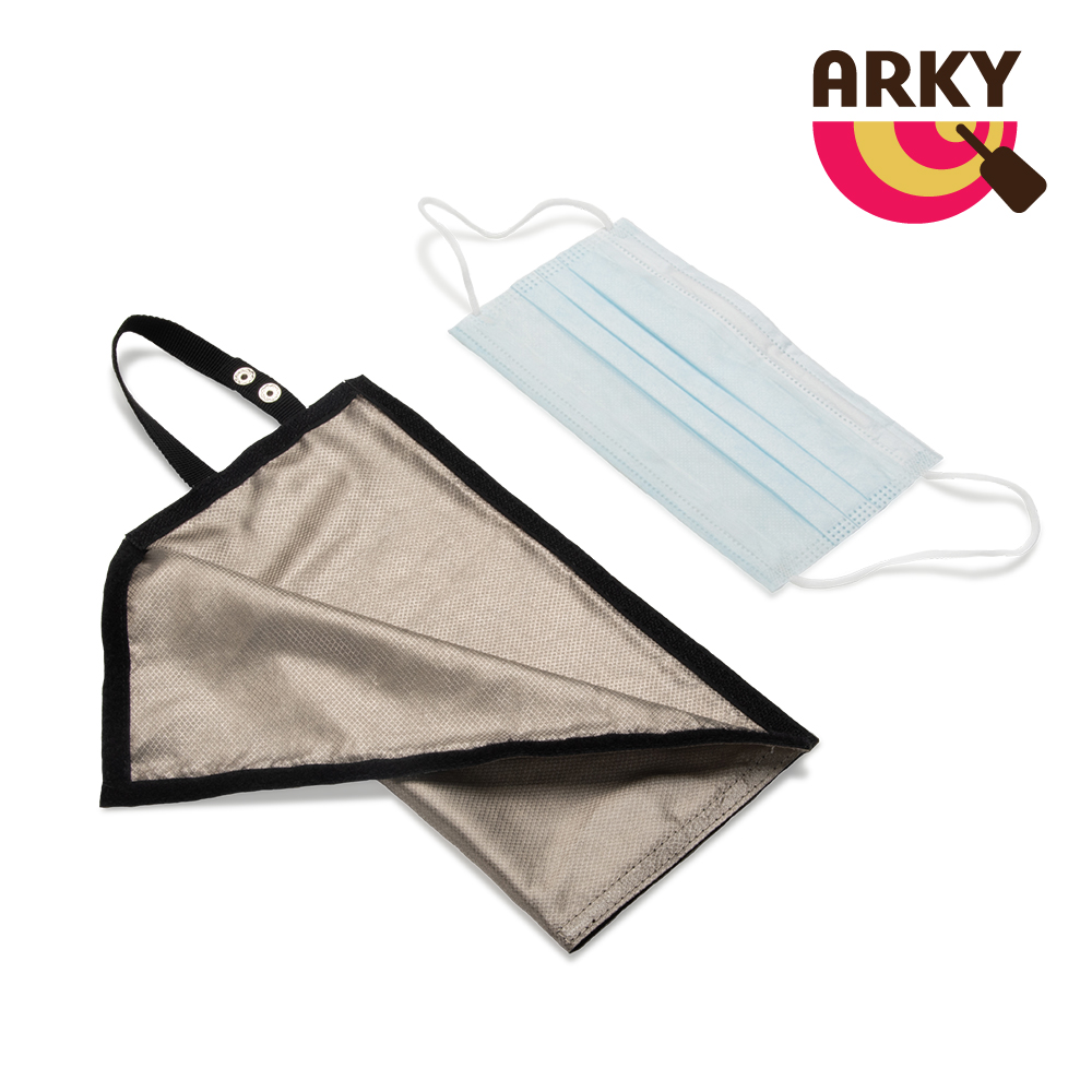 [桃品國際] ARKY 銀纖維抑菌科技防疫萬用收納袋 黑色織標, , large
