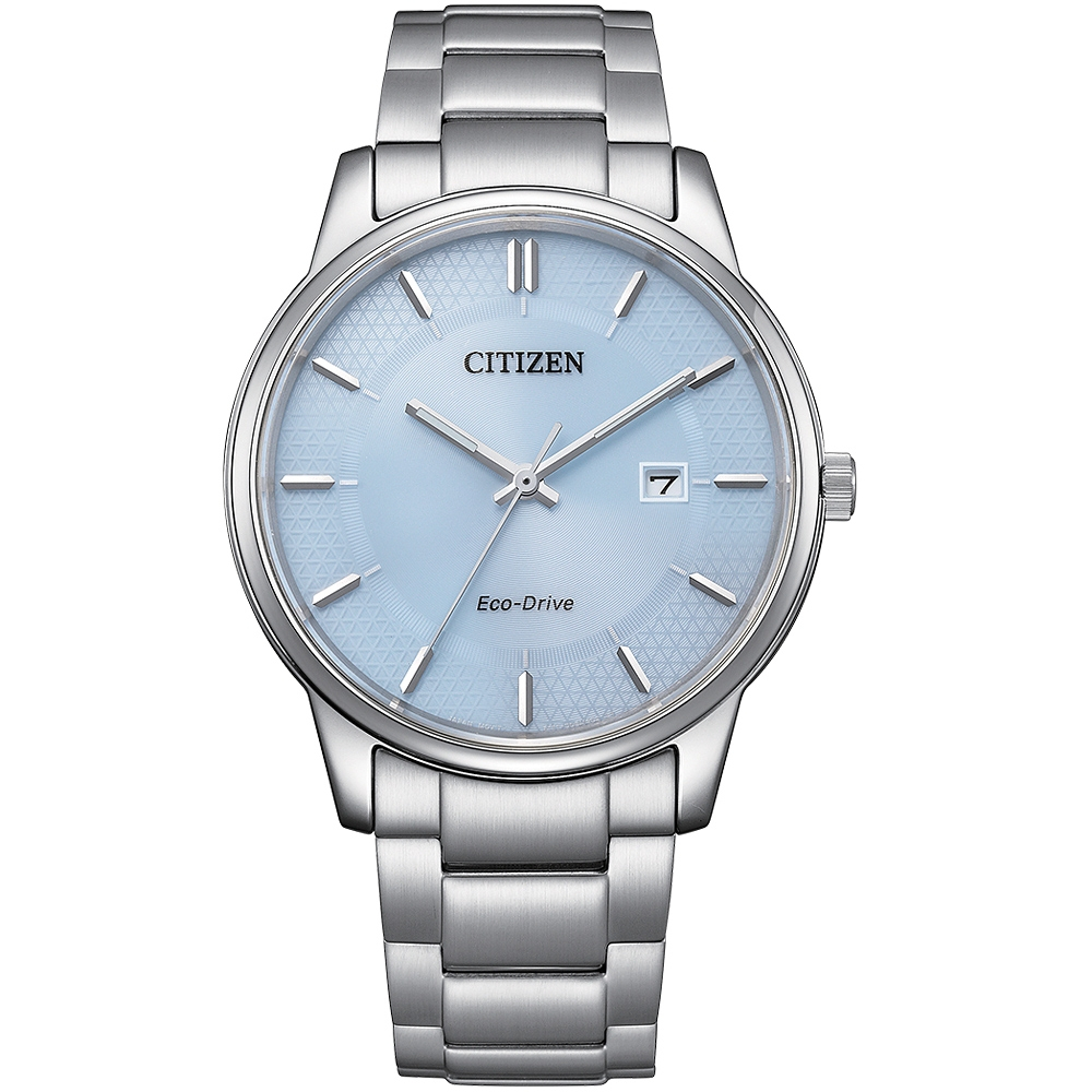 CITIZEN 星辰 冰河藍 光動能簡約手錶-40mm BM6978-77L, , large