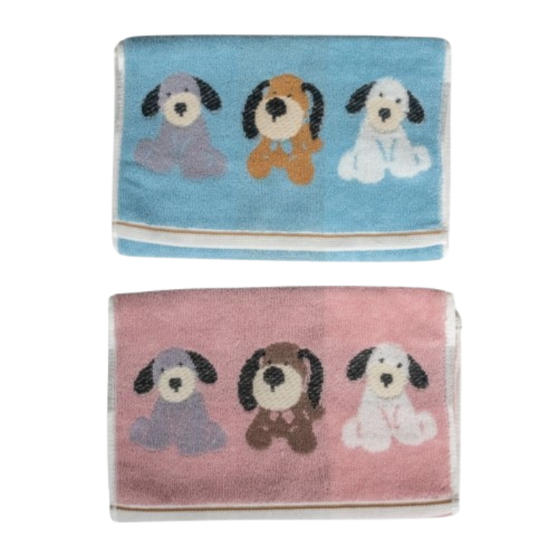 [Kaimei Cotton Industry] 8-pack Random Excellent Pure Cotton Untwisted Yarn Water-absorbent Children's Towel/Bath Towel/Face Towel Big Ear Dog Style Towel Hand Towel, , large