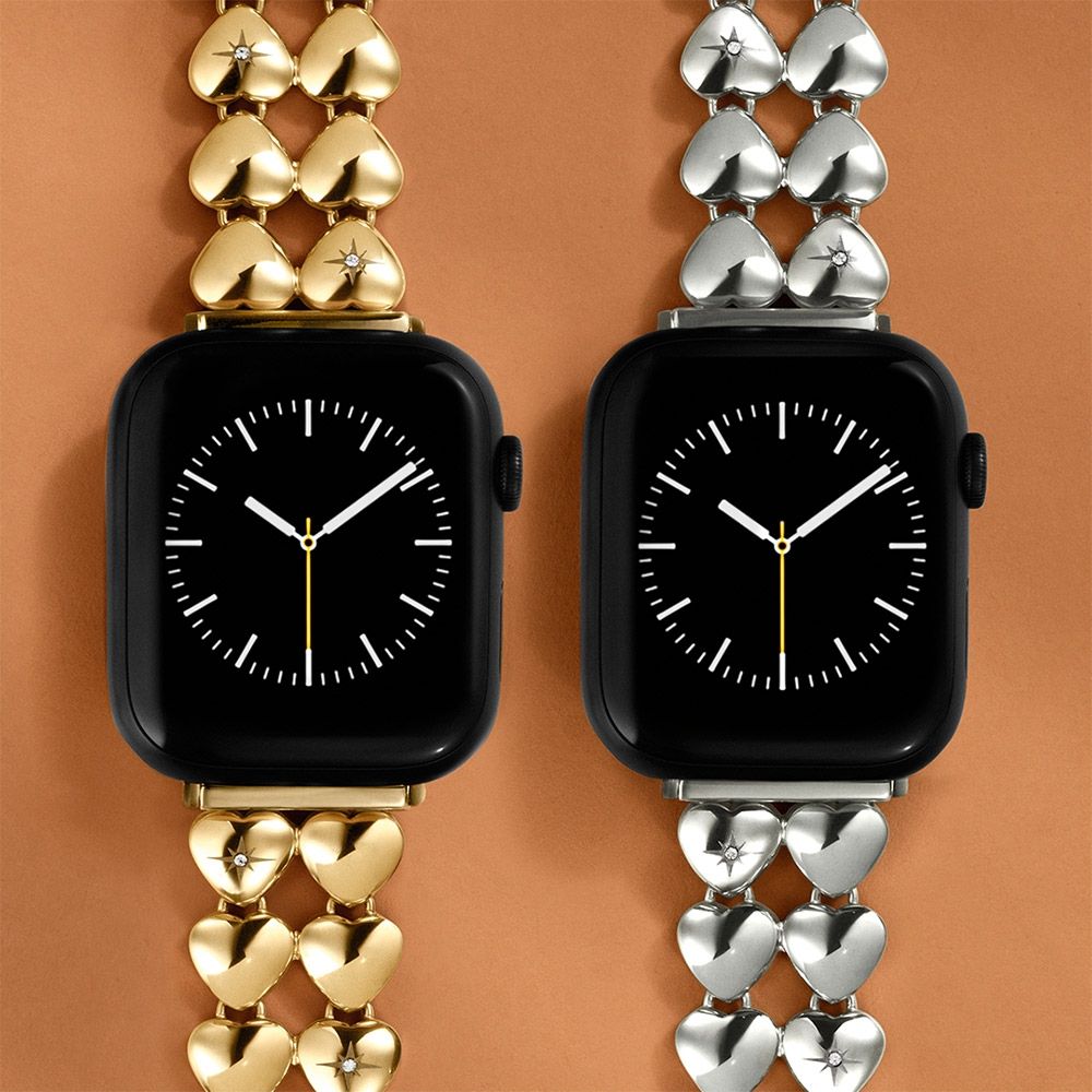 COACH Apple Watch 錶帶 38/40/41mm適用 愛心造型不鏽鋼錶帶 送禮推薦-銀 不含手錶CO14700335, , large