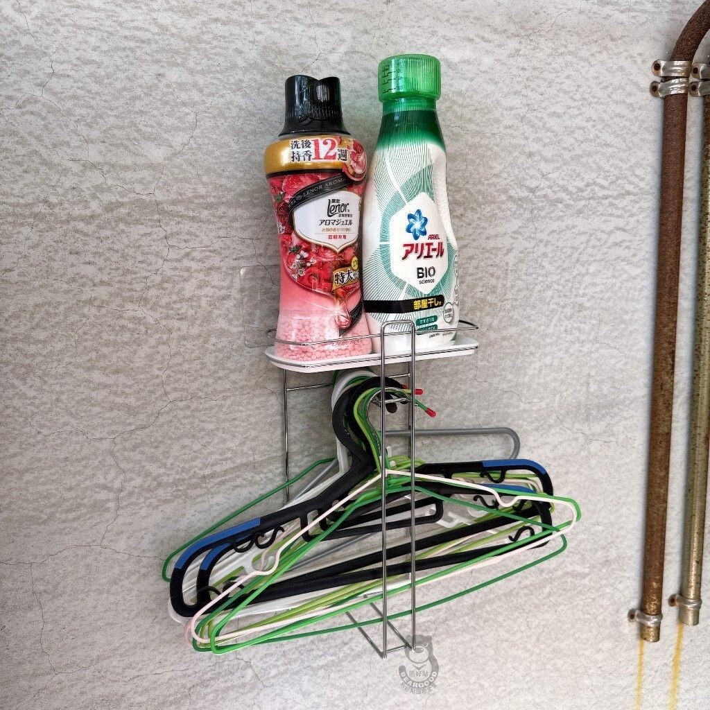 [Beargood sticker] Clothes Hanger Storage Rack (Adhesive), , large