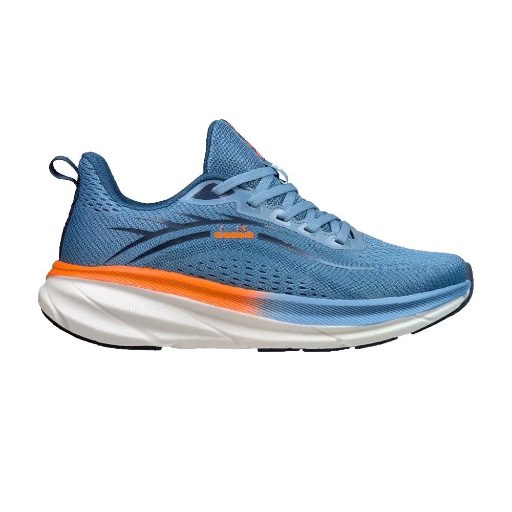 DIADORA迪亞多那 專業避震慢跑鞋 男運動鞋 男鞋 時尚 寬楦 輕盈 透氣 厚底 吸震 回彈 止滑 穩定 藍 黑, , large
