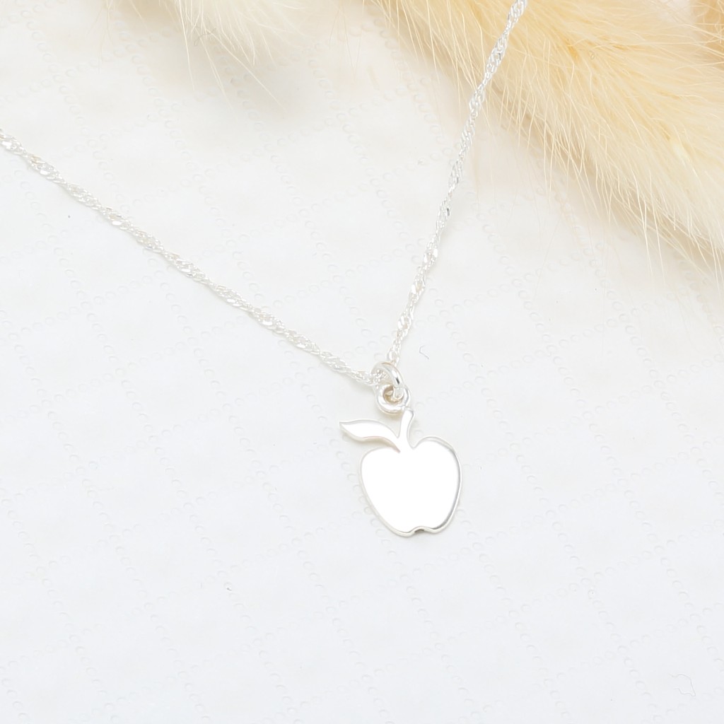 【Angel & Me】Cute apple s925 sterling silver necklace Birthday gift, , large