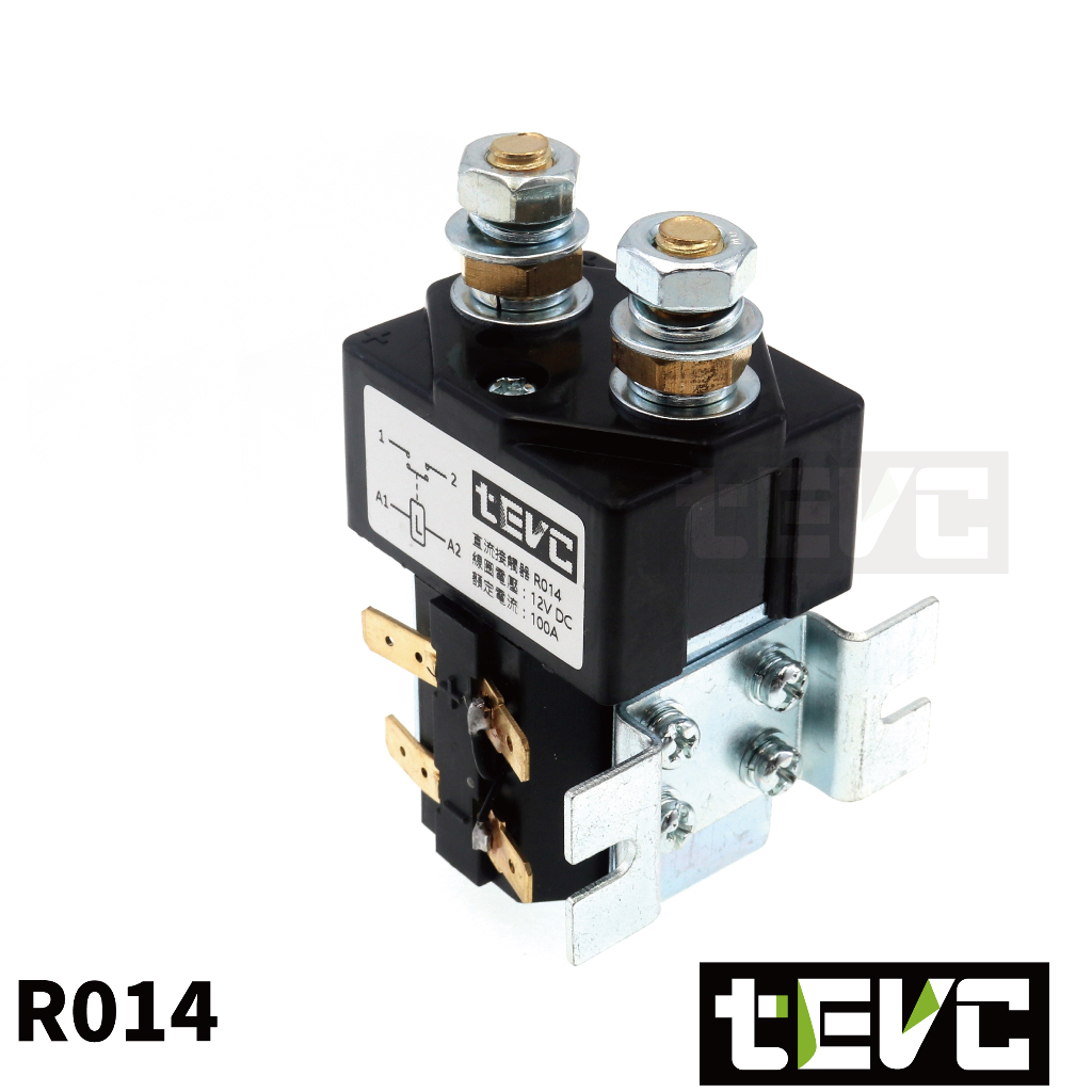 《tevc》R014 直流接觸器 一路 常開 大電流 繼電器 100A 電動車 球車 代步車 DC 48V, , large