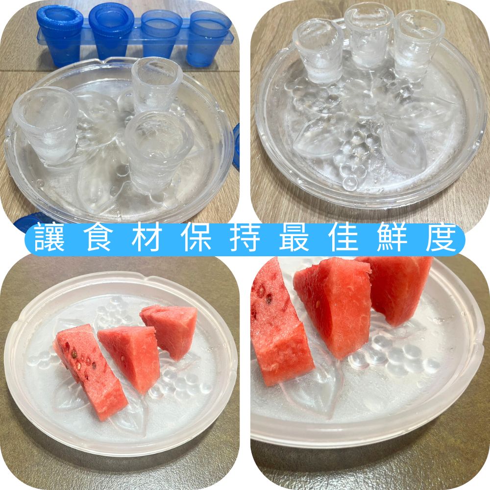 GS MALL 台灣製造 食物保冷盤 保冰盤 水果冰盤 沙拉冰盤 食物冰盤 保鮮冰盤 冰盤 創意冰盤 刺身盤 冷凍保冰盤, , large
