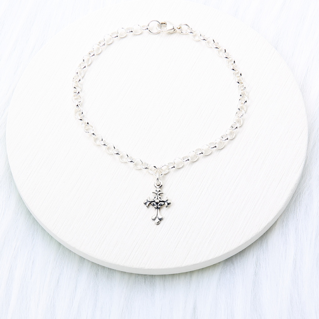 【Angel & Me】Iris Gothic Cross s925 sterling silver bracelet Valentine's Day gift, , large