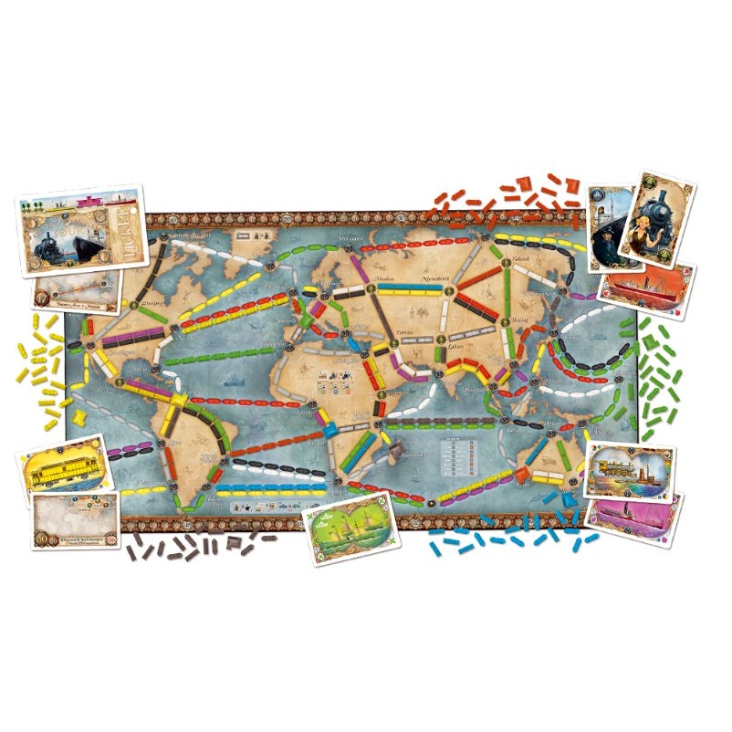 【Asmodee】鐵道任務：鐵路&海路 Ticket to Ride Rails & Sails 英文版｜經典鐵路桌遊, , large