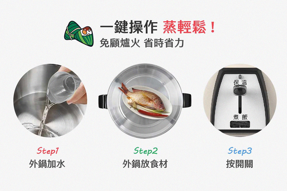 TATUNG大同 6人份台灣好食不鏽鋼配件電鍋 TAC-06L-MBIF, , large