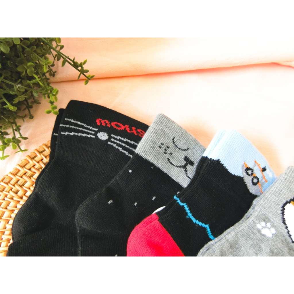 [Kaimei Cotton Industry] 12 pairs of random and excellent MIT made in Taiwan pure cotton wide-mouth anti-slip children's socks (children's version 3-6 years old) - comprehensive style, , large