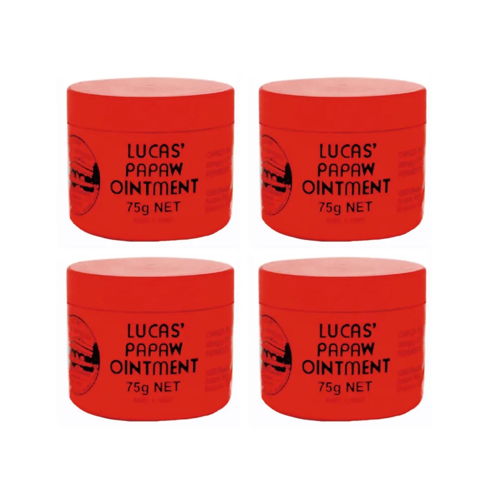 【Lucas 澳洲木瓜霜】澳洲Lucas Papaw萬用木瓜霜75g(平行輸入) 4入 效期2027.01/31, , large