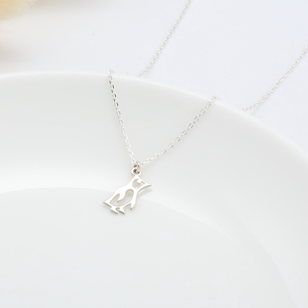 【Angel & Me】Cute penguin s925 sterling silver necklace Birthday gift, , large