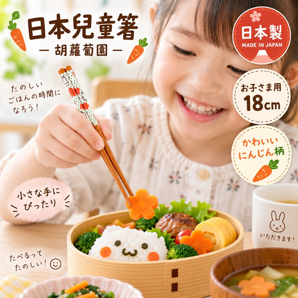 【HIYASU日安工坊】日本兒童箸-胡蘿蔔園, , large