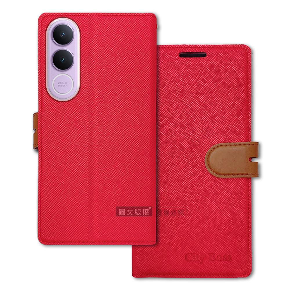 CITY都會風 vivo V70 FE 插卡立架磁力手機皮套 有吊飾孔, , large