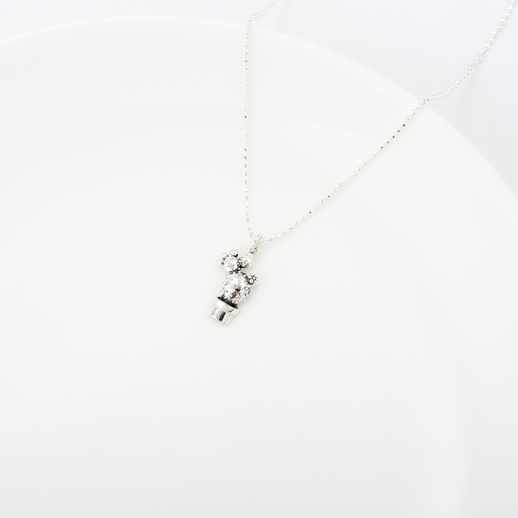 【Angel & Me】Cute Cactus s925 sterling silver necklace Birthday gift, , large