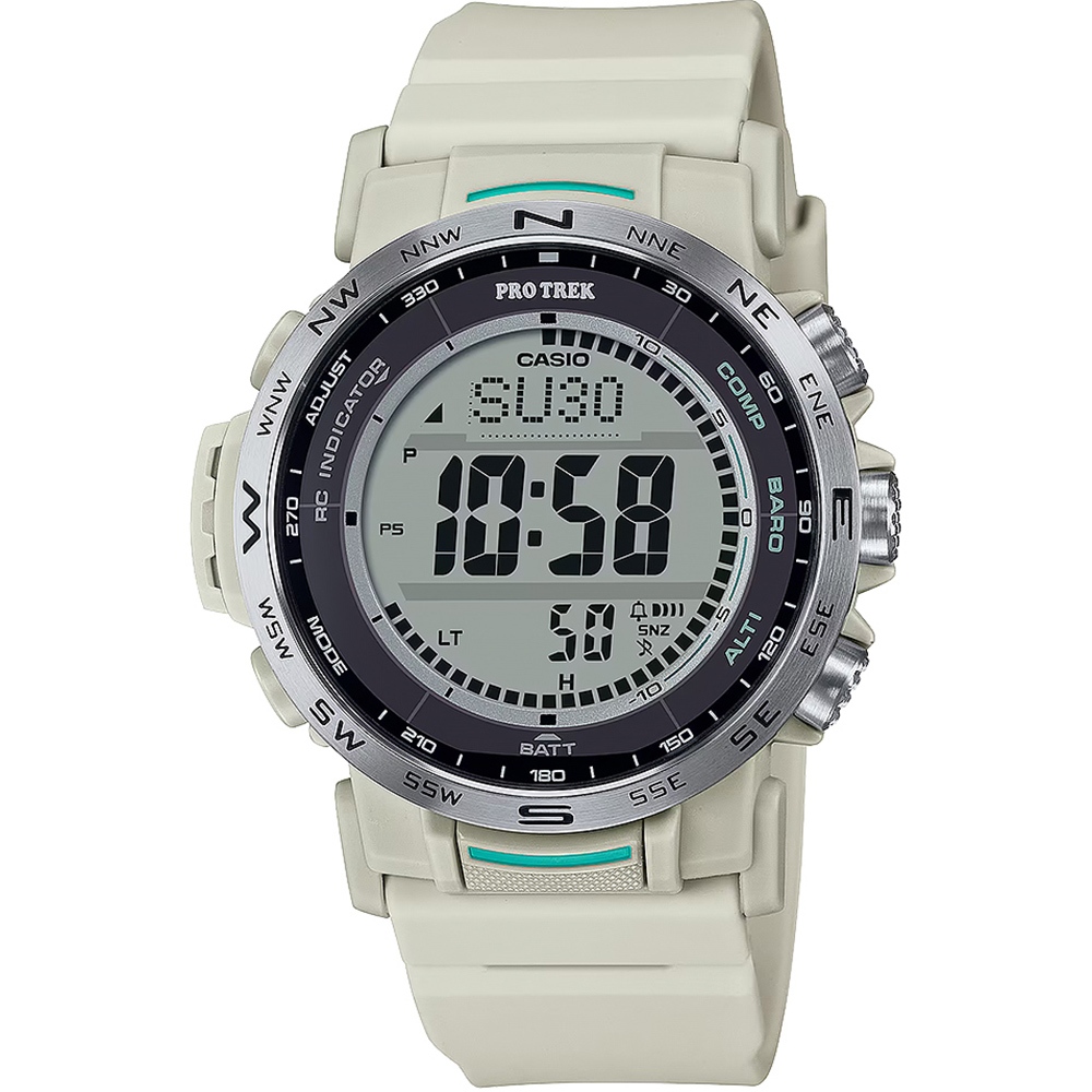 CASIO 卡西歐 PROTREK 戶外多功能太陽能電波手錶 登山錶 氣壓高度溫度 PRW-35-7, , large