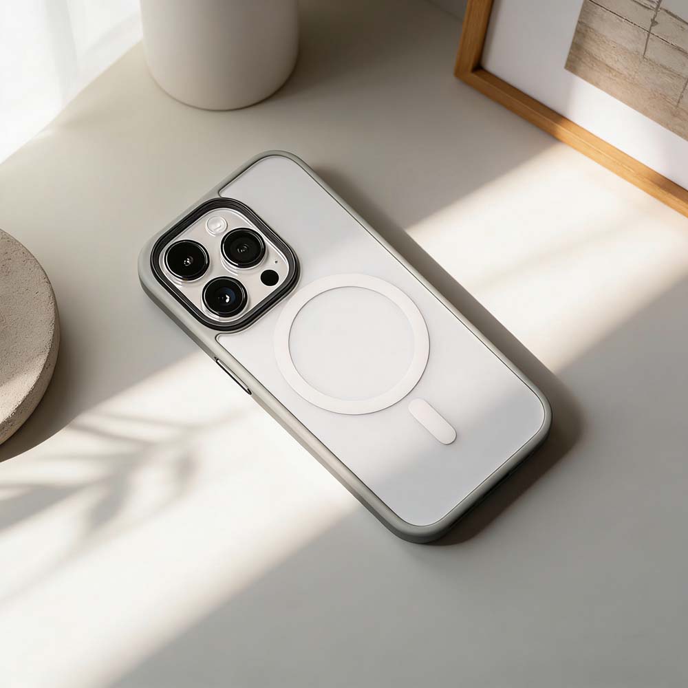 【山水之寶】iPhone 15Pro/15ProMax手機殼 防摔殼 精緻優盾 磨砂膚感磁吸防摔殼 親膚材質, , large
