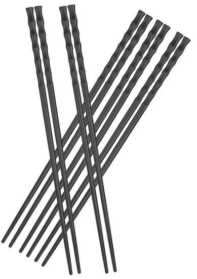 [品毅]愛佳寶竹節合金筷(5雙/組), , large