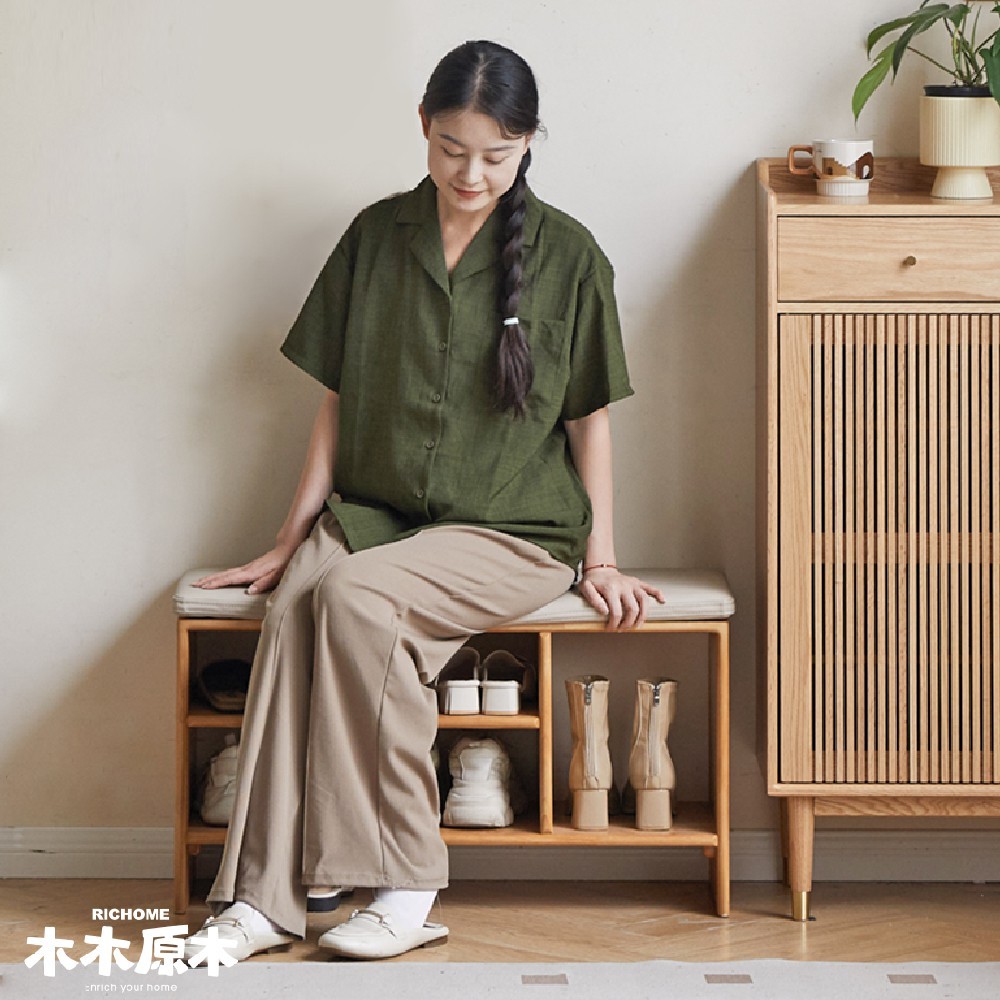 原木換鞋凳 穿鞋椅 鞋櫃 實木穿鞋椅 原木穿鞋椅 JZ6016, 原木色, large