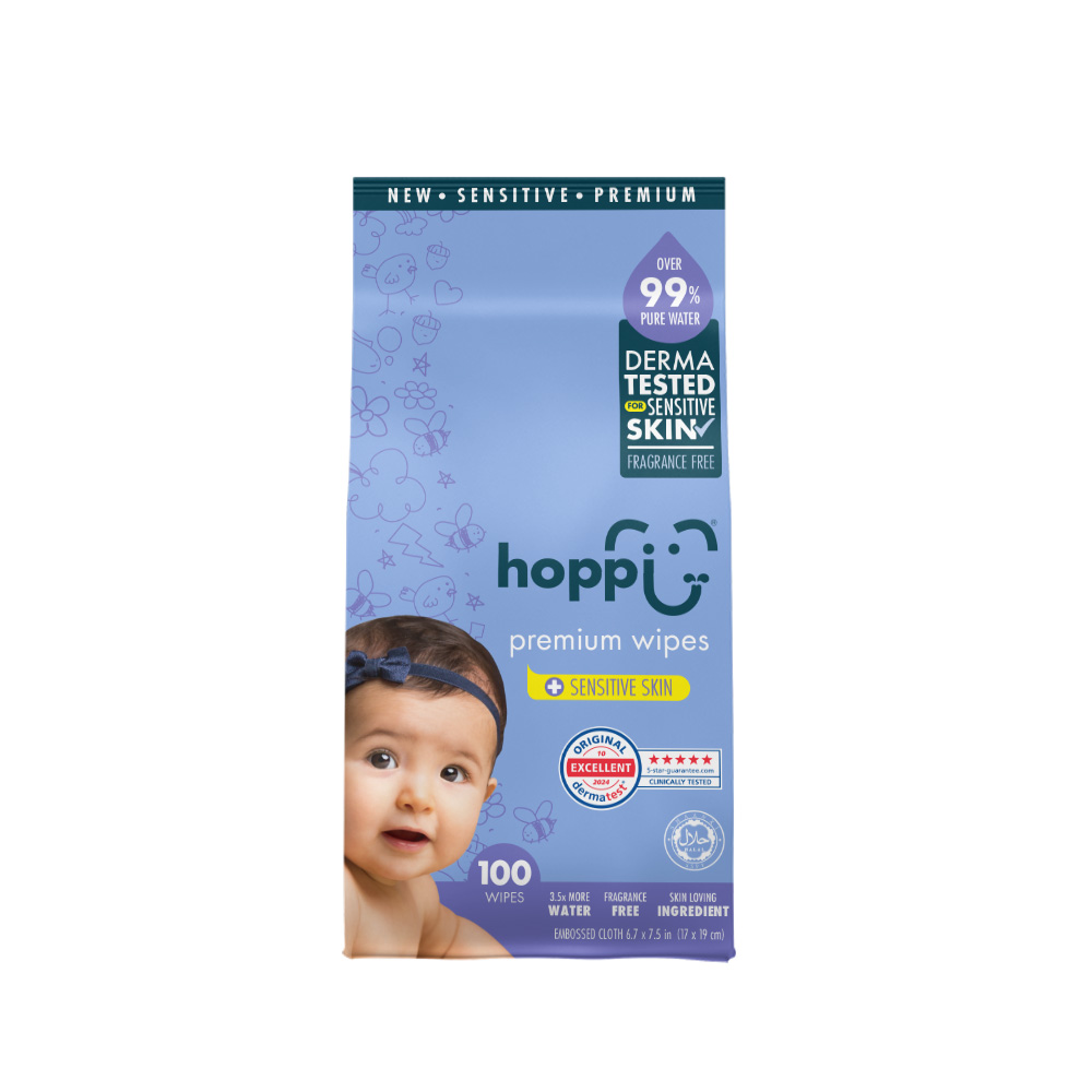 Hoppi  Sensitive Wipes - 20s pack (5-i, , large