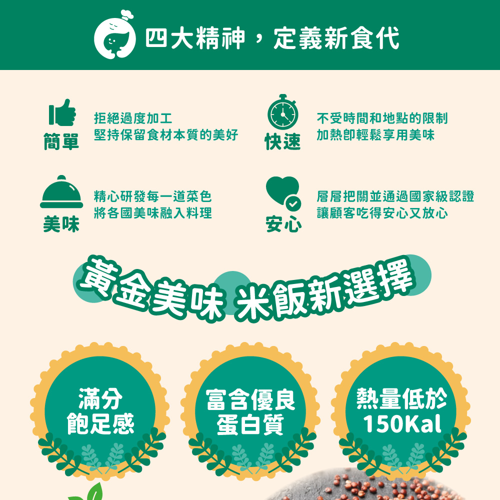 【杰森食代】藜麥料理40入(150G/包)｜取代精緻澱粉的首選｜豐富口感讓人愛不釋手(五辛素), , large