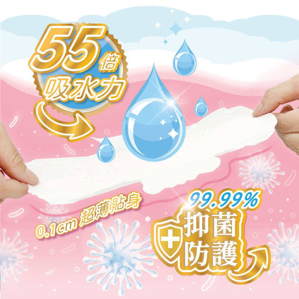 Ultra-Thin Night Sanitary Pads (29 cm / 7 pieces &times; 7 packs) + 1 Pack of Overnight Pants (2 pieces), , large