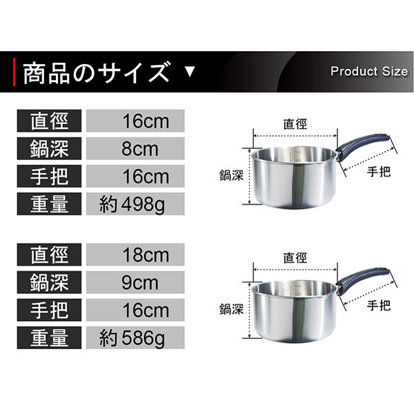 PERFECT 理想牌 極緻316不鏽鋼雪平鍋湯鍋可當刻度量杯 無蓋18cm-Leidea樂德兒, , large