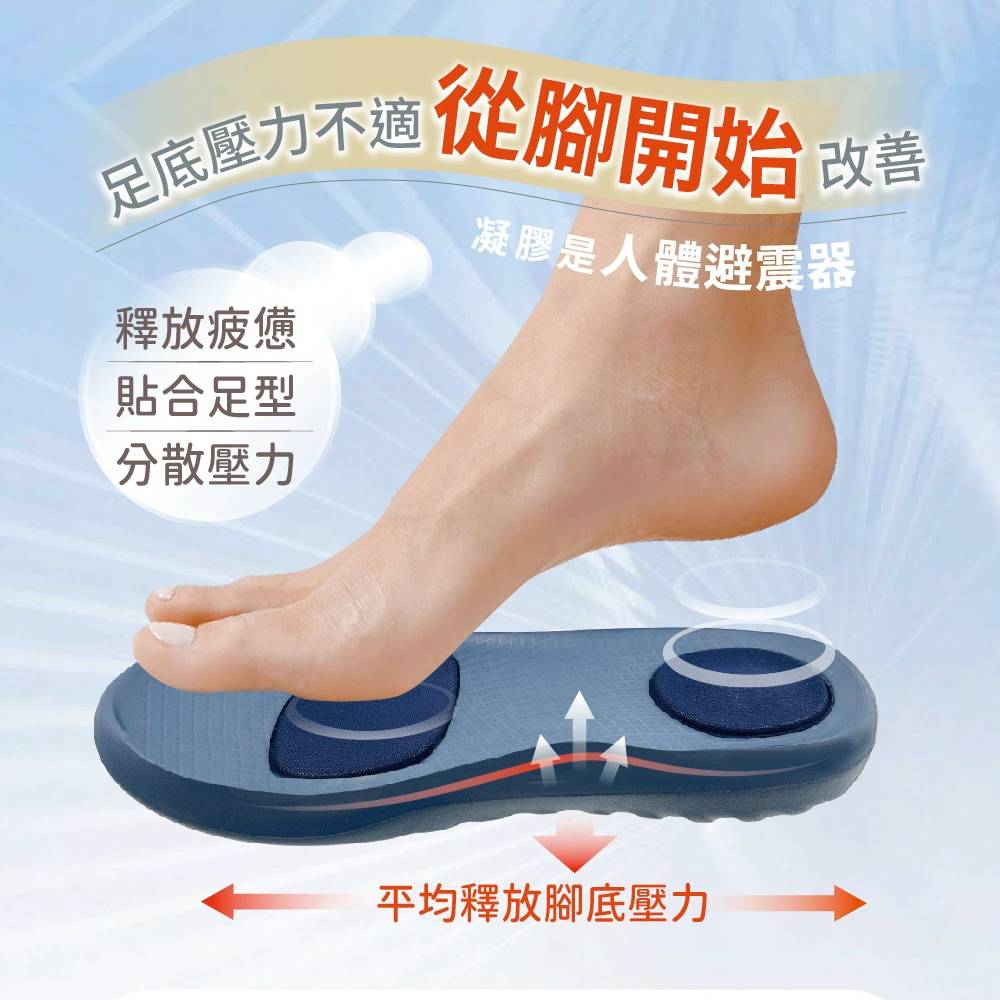 (eShoes) Banjiajia Pressure-Relief Gel Anti-Slip Slippers, Special for Elderly/Pregnant Women, Cream White, 25CM, , large