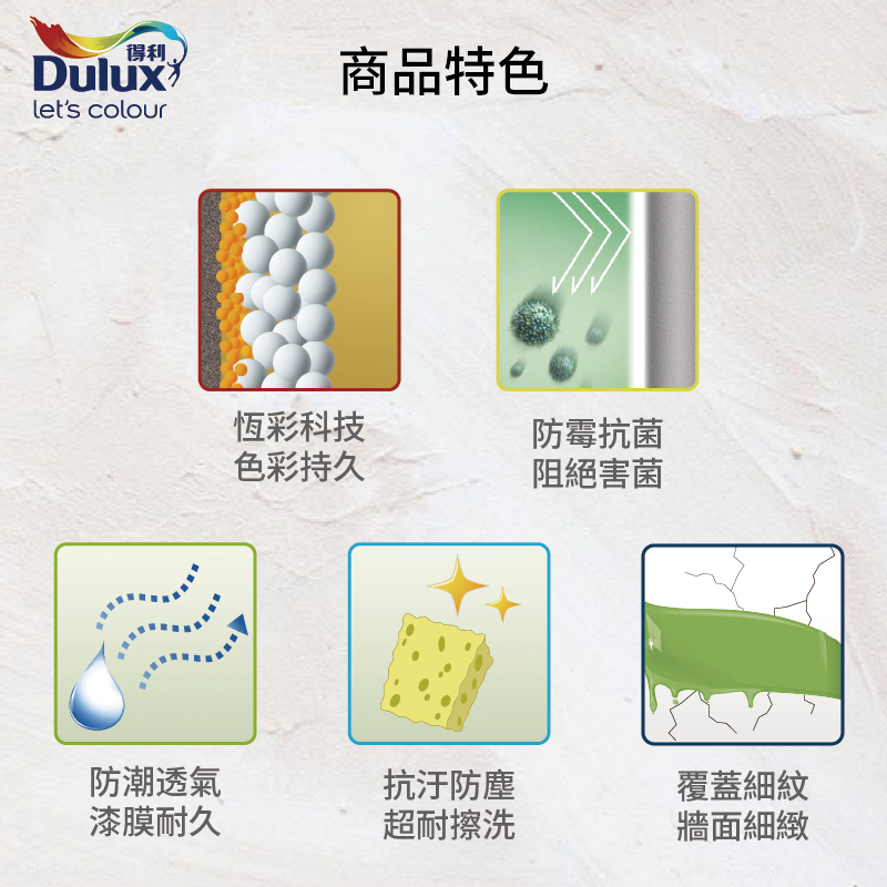 〔得利〕得利991K竹炭健康居乳膠漆56370貝殼白, , large