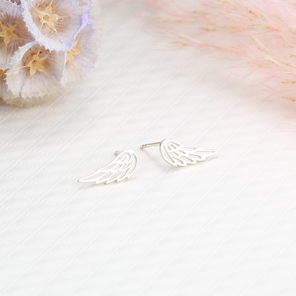 【Angel & Me】Dream Angel Wing s925 sterling silver earrings Birthday gift, , large