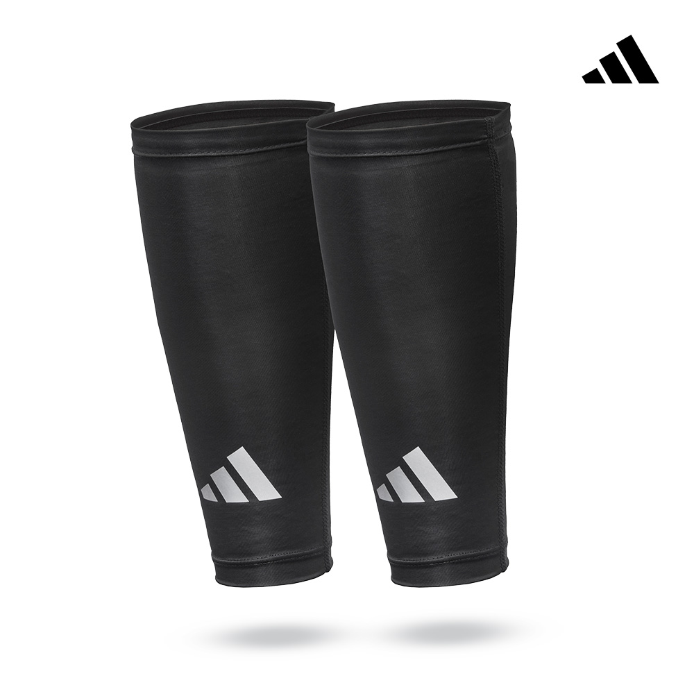 adidas 愛迪達 吸濕排汗壓縮小腿套 (黑/白), , large