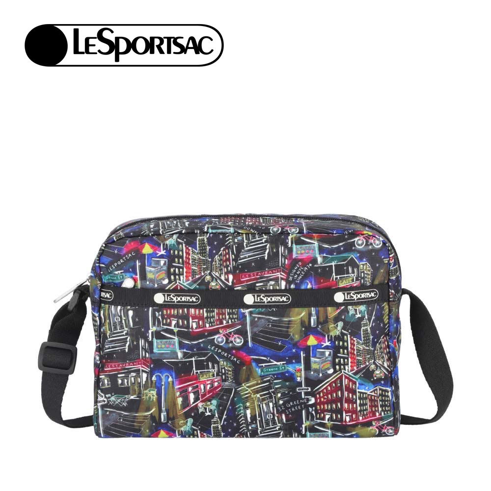 |快速出貨|Lesportsac Daniella Crossbody 都會時尚拉鍊側背包斜背包/ 冬日紐約夜景, , large