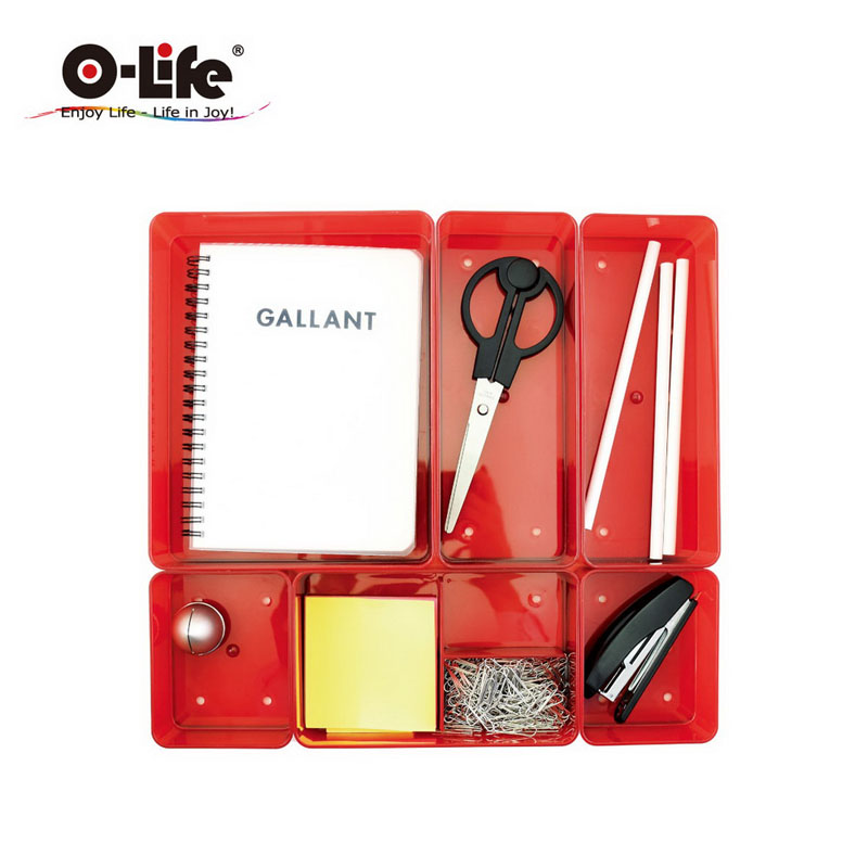 【O-Life】B-016 stacking storage box-black 5-piece set, , large