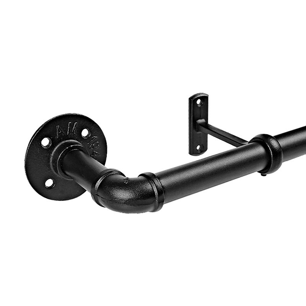 Nordic retro industrial style retractable curtain rod, , large