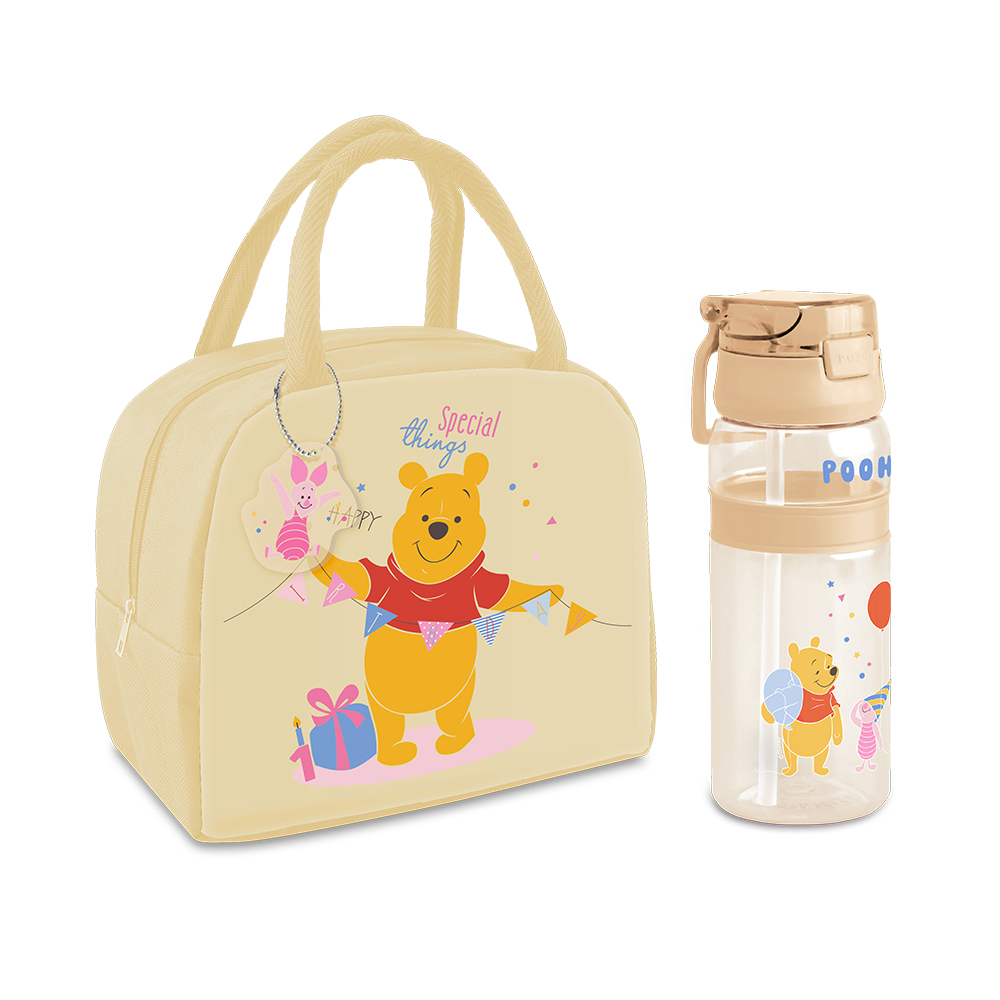 Disney 迪士尼 歡聚輕巧tritan手提水瓶700ml+吊飾手提保溫袋, , large