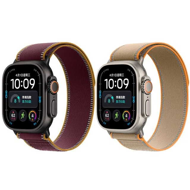 Apple Watch Ultra 4 (GPS ＋ LTE) 49mm鈦金屬錶殼搭配越野錶環 _ 台灣公司貨+專用 (錶貼 & 錶套), , large