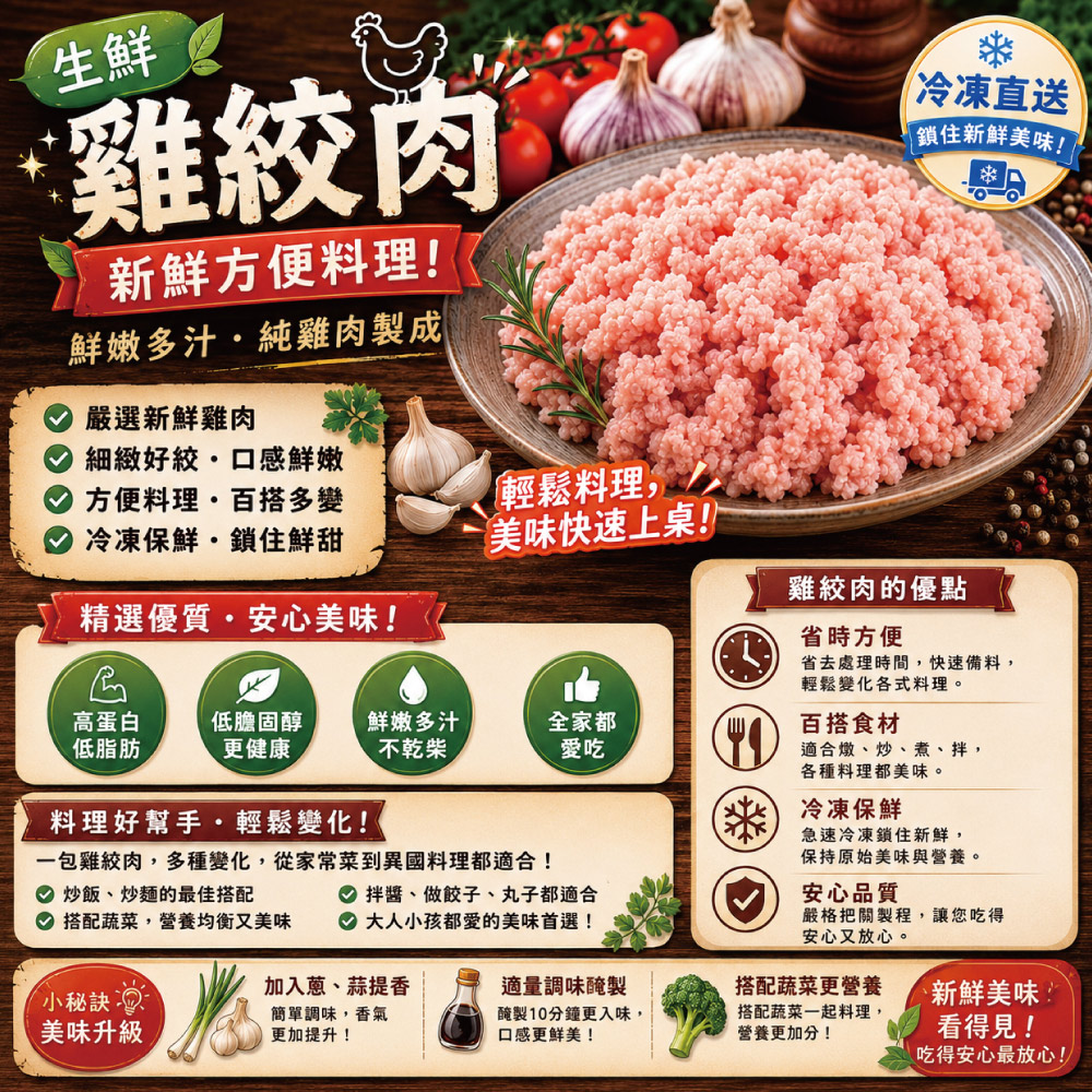 約克街肉鋪 純淨台灣國產雞胸絞肉12包（200g&plusmn;10%/包）, , large