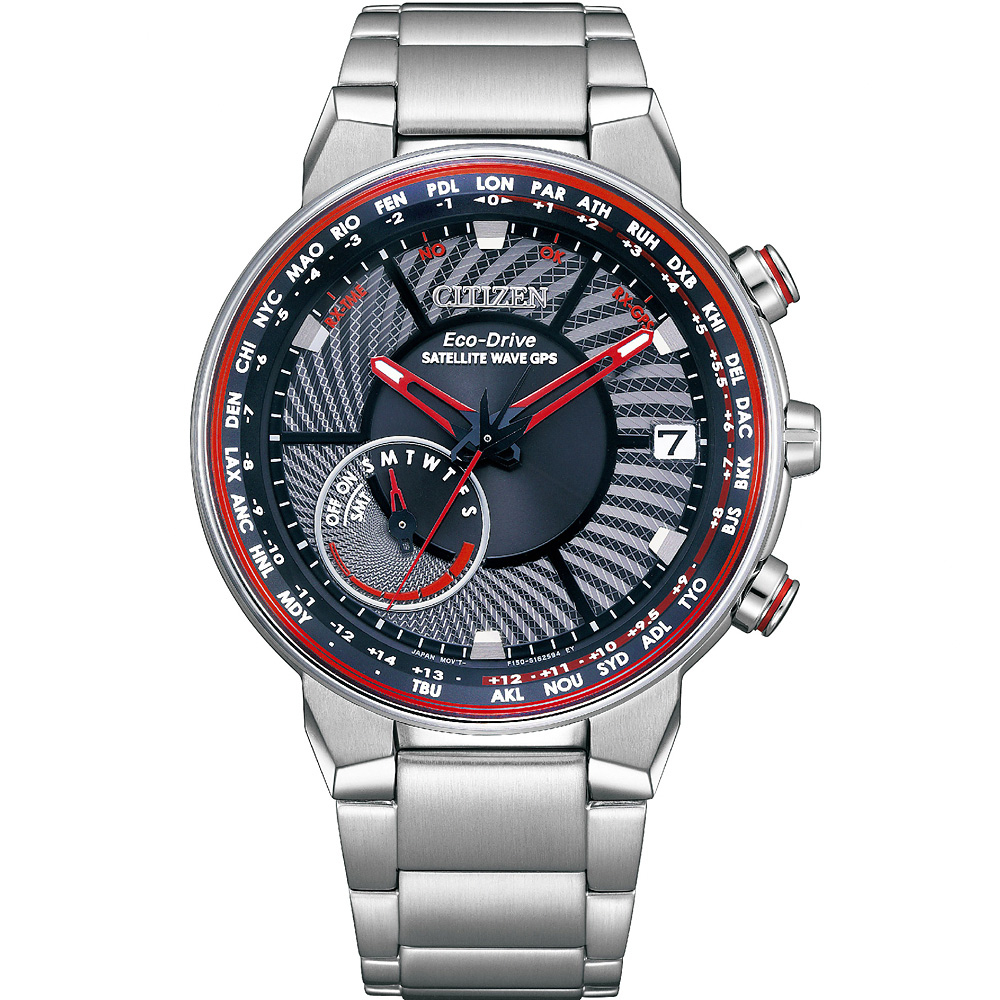 CITIZEN 星辰 GPS衛星對時光動能手錶 CC3031-51E, , large