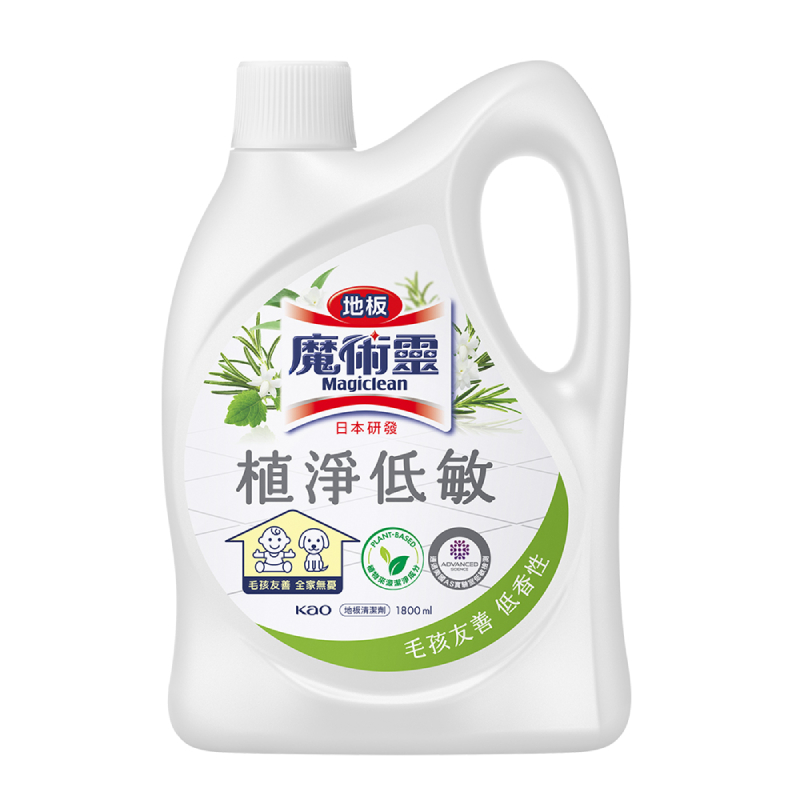 魔術靈地板植淨低敏毛孩友善低香性1800ml, , large