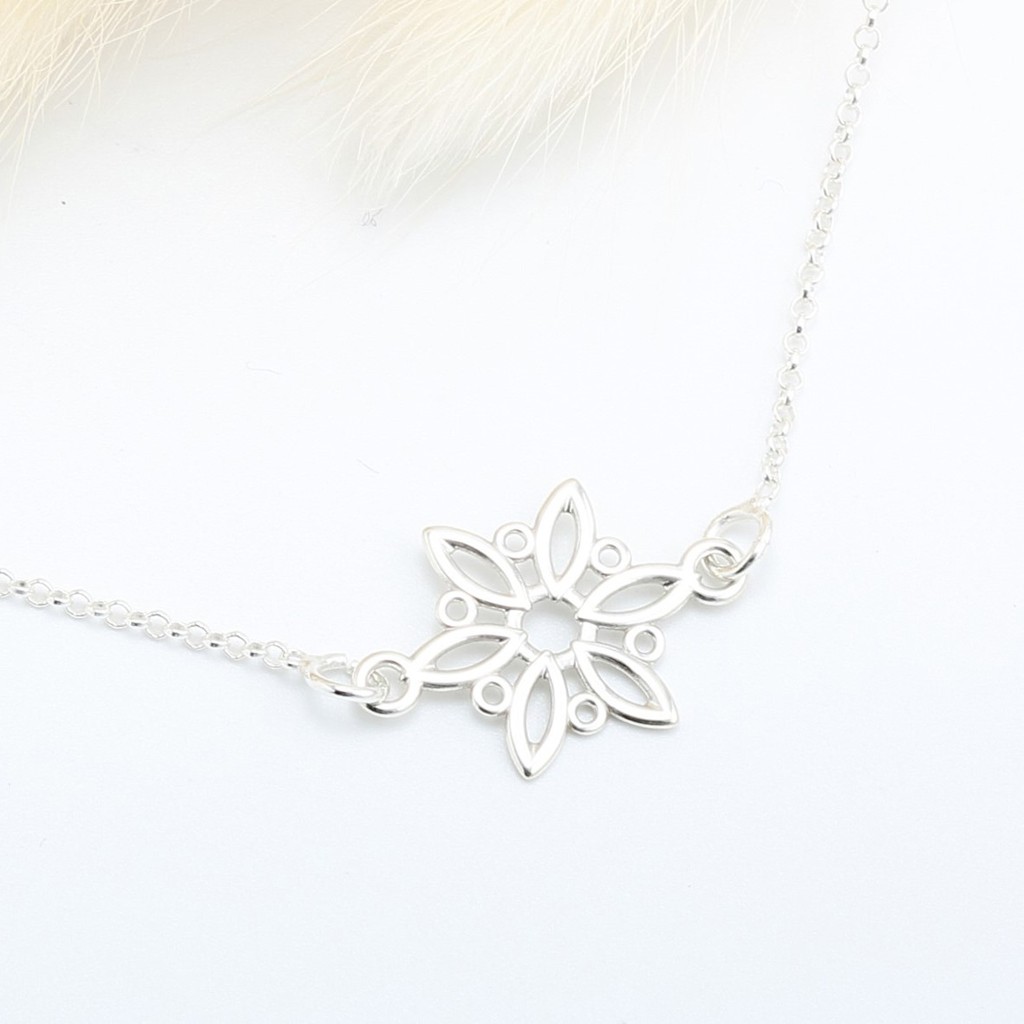 【Angel & Me】Winter Snowflake snow s925 sterling silver necklace gift, , large