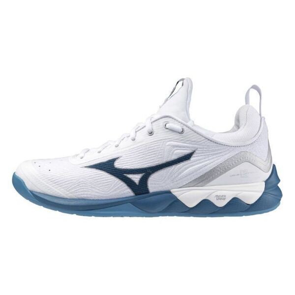 Mizuno Wave Luminous 2 男 排球鞋 運動 比賽 襪套式 止滑 白 藍 [V1GA212086], , large