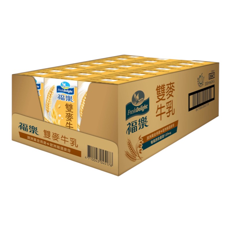 福樂雙麥牛乳200ml, , large