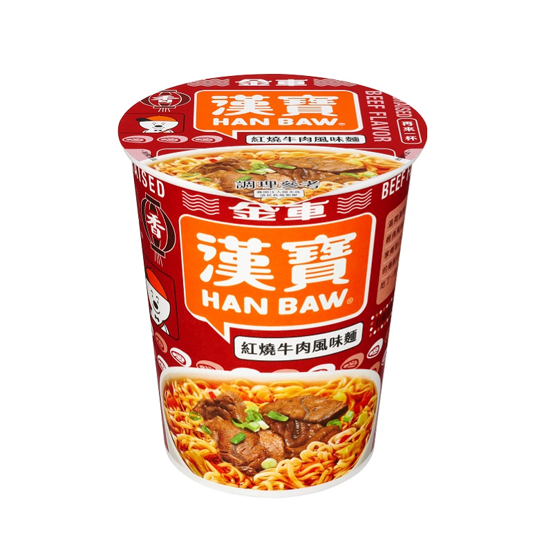 金車漢寶 紅燒牛肉風味麵 79g, , large