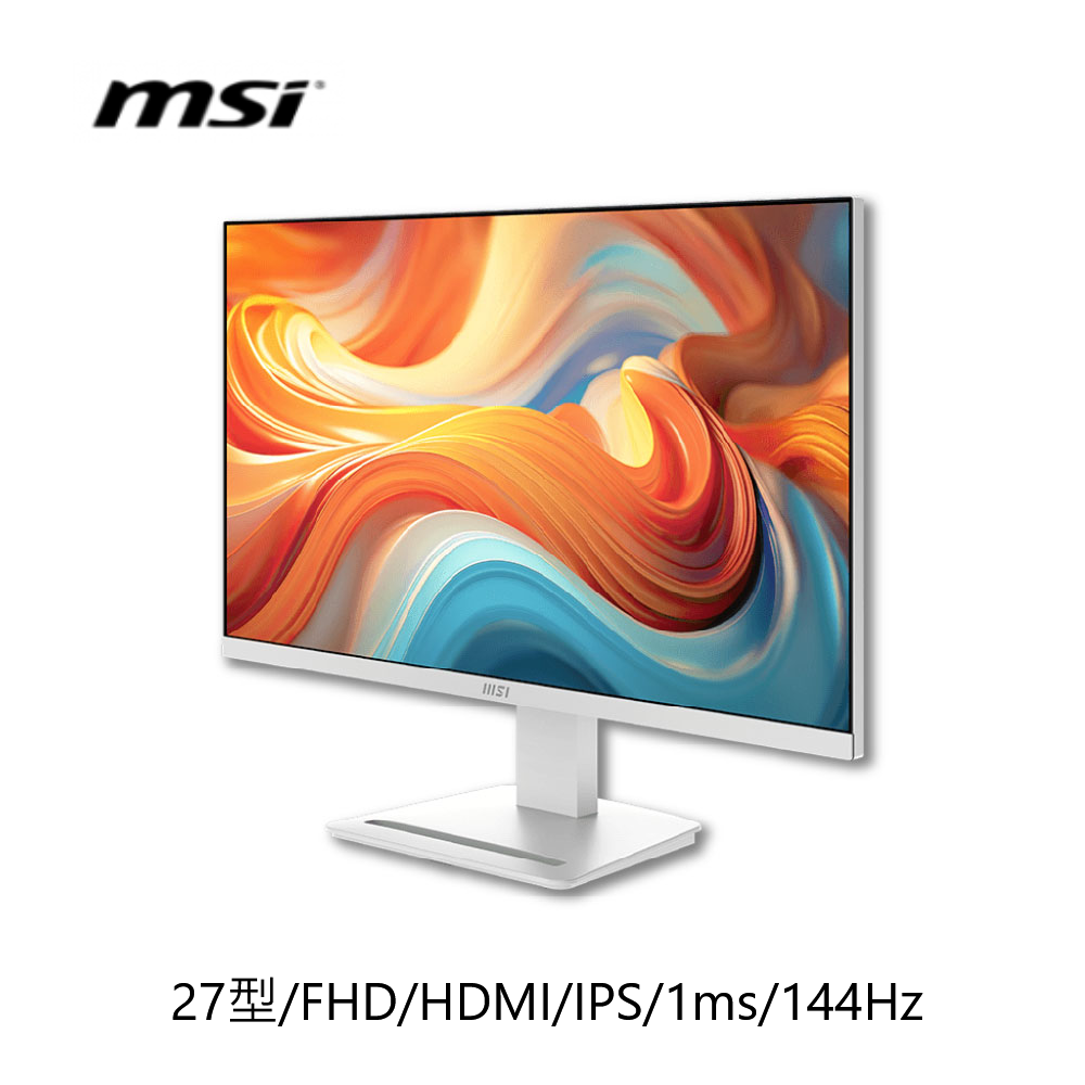 MSI 微星PRO MP273W E14A 美型螢幕(27型/FHD/HDMI/IPS/1ms/144Hz)-全新僅箱損, , large