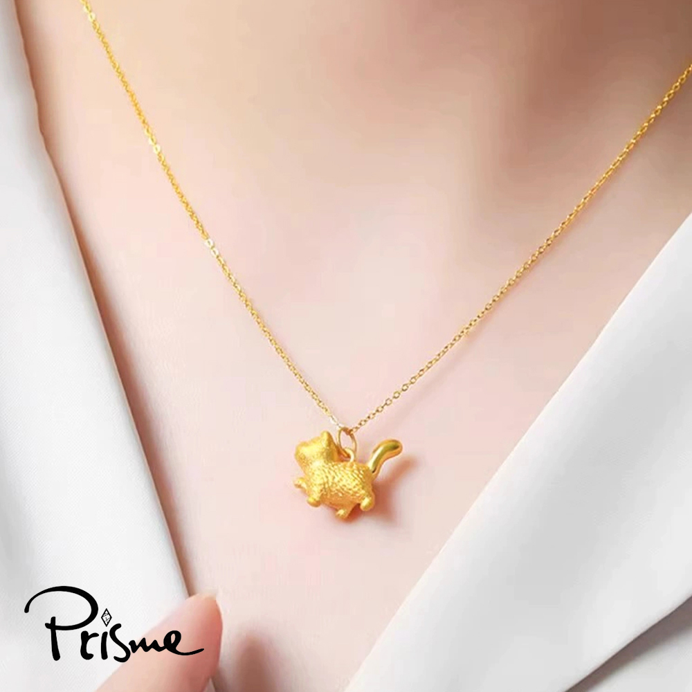 【Prisme Gold】黃金項鍊 貓咪 鍊墜項鍊 (金重：約0.08錢&plusmn;0.03), , large
