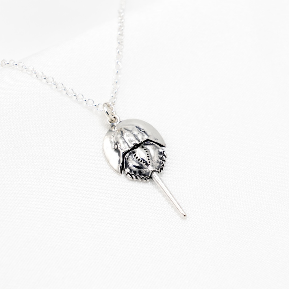 【Angel & Me】Horseshoe Crab s925 sterling silver necklace Mystery Ancient gift, , large