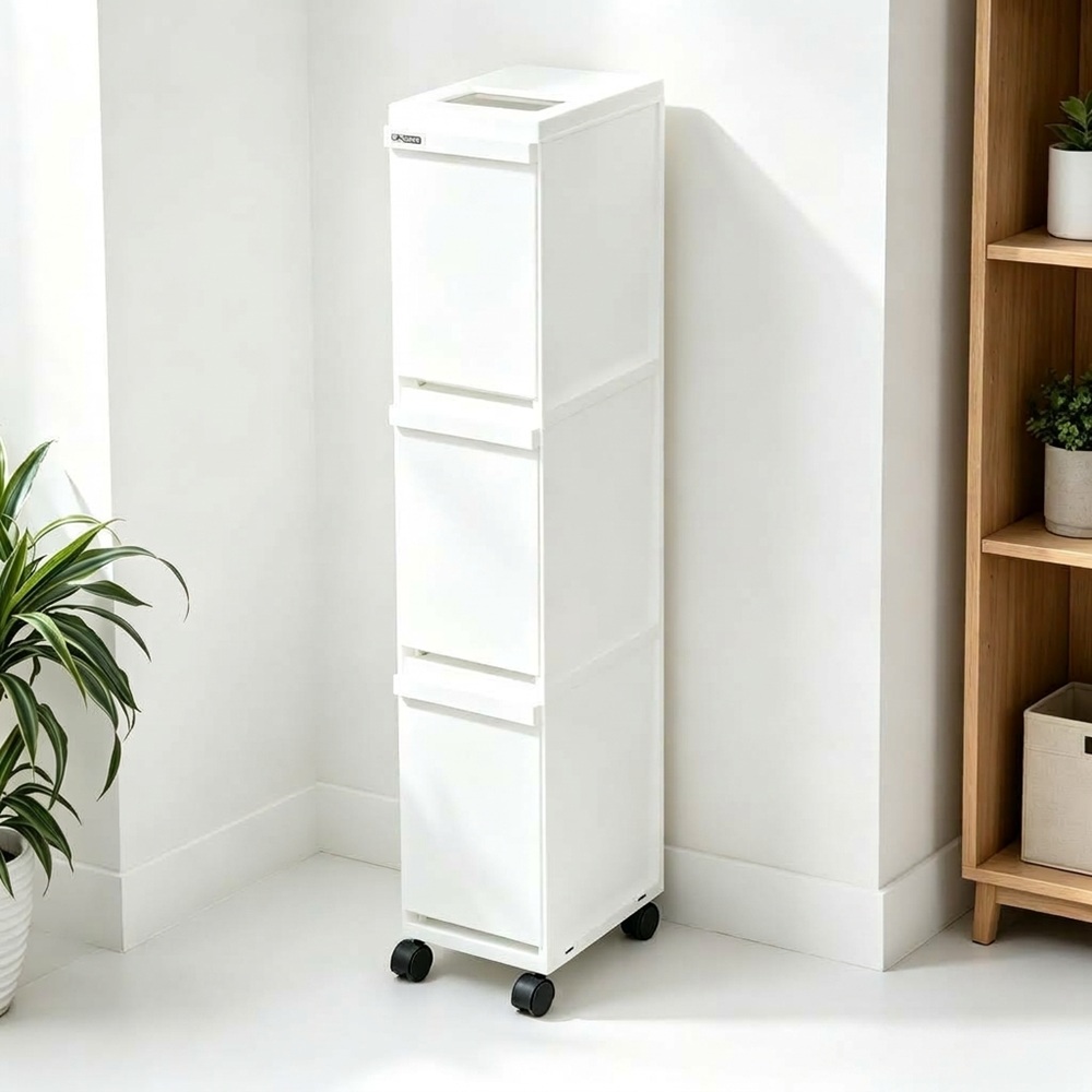 【this-this】日本TONBO｜UNEED系列三層抽屜式分類垃圾桶30L, , large