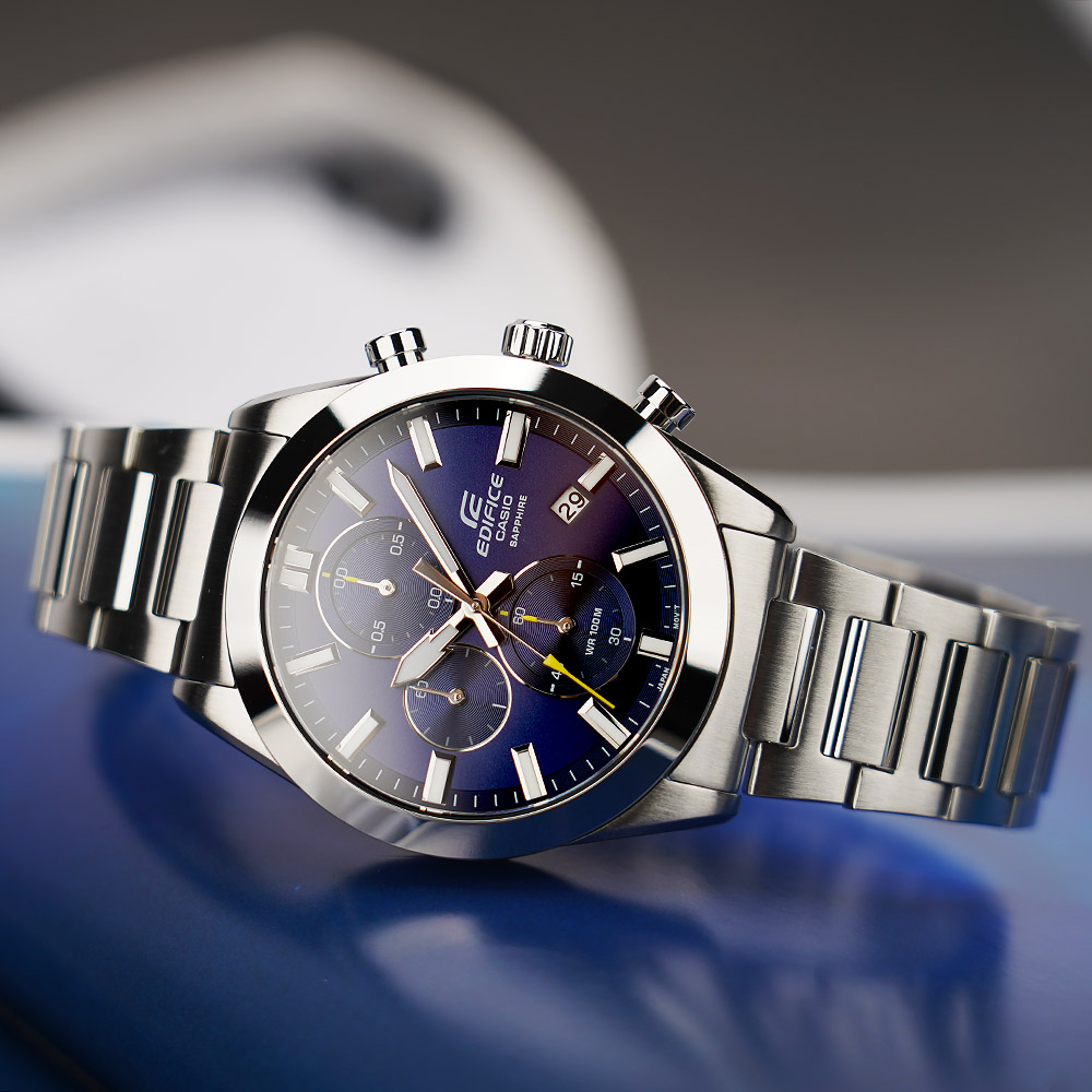 CASIO 卡西歐 EDIFICE 經典運動計時手錶 EFB-710D-2AV, , large